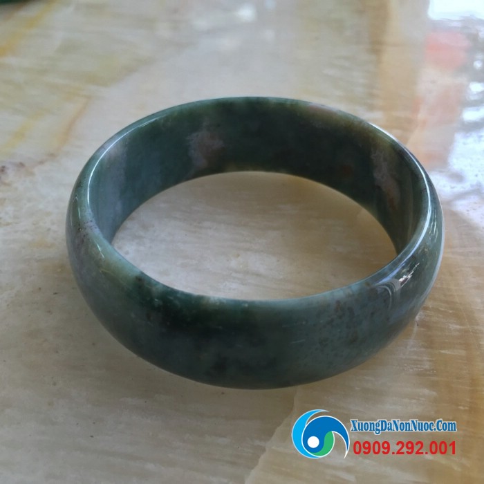 Vòng tay đá cẩm thạch xanh rêu AV41 - Cường Phong