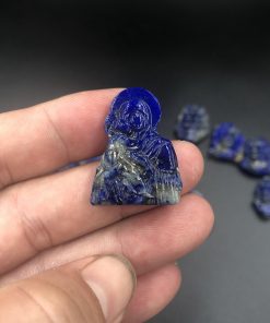 Mặt dây chuyền Đức Mẹ Hằng Cứu Giúp đá Lapis Lazuli CP367