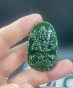 Mặt Phật Bản Mệnh Phổ Hiền Ngọc Bích Nephrite VIP 45mm CP922