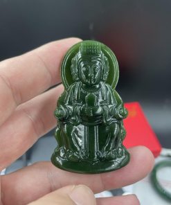 Mặt Phật Mẫu Quan Âm Diêu Trì Ngọc Bích Nephrite Canada VIP 5cm CP927