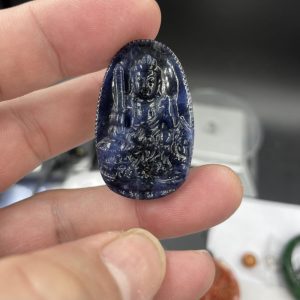 Mặt Phật Văn Thù Sư Lợi đá Sodalite 4cm CP939