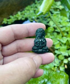 Mặt Phật Quan Âm tọa sen đá Oban Gia Lai 35mm CP968