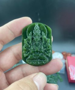 Mặt Phật Thiên Thủ Thiên Nhãn Ngọc Bích Nephrite 45mm CP1502