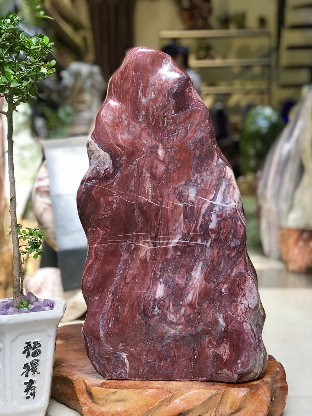 Dấu Thiên Tâm đá Serpentine đỏ 5cm CP1584